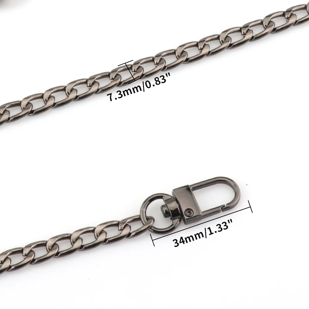 4 Different Sizes Flat Wallet Chain Iron Bag Chain Shoulder Strap Chain Strap Crossbody Handbag Interchangeable 40/60/80/120cm