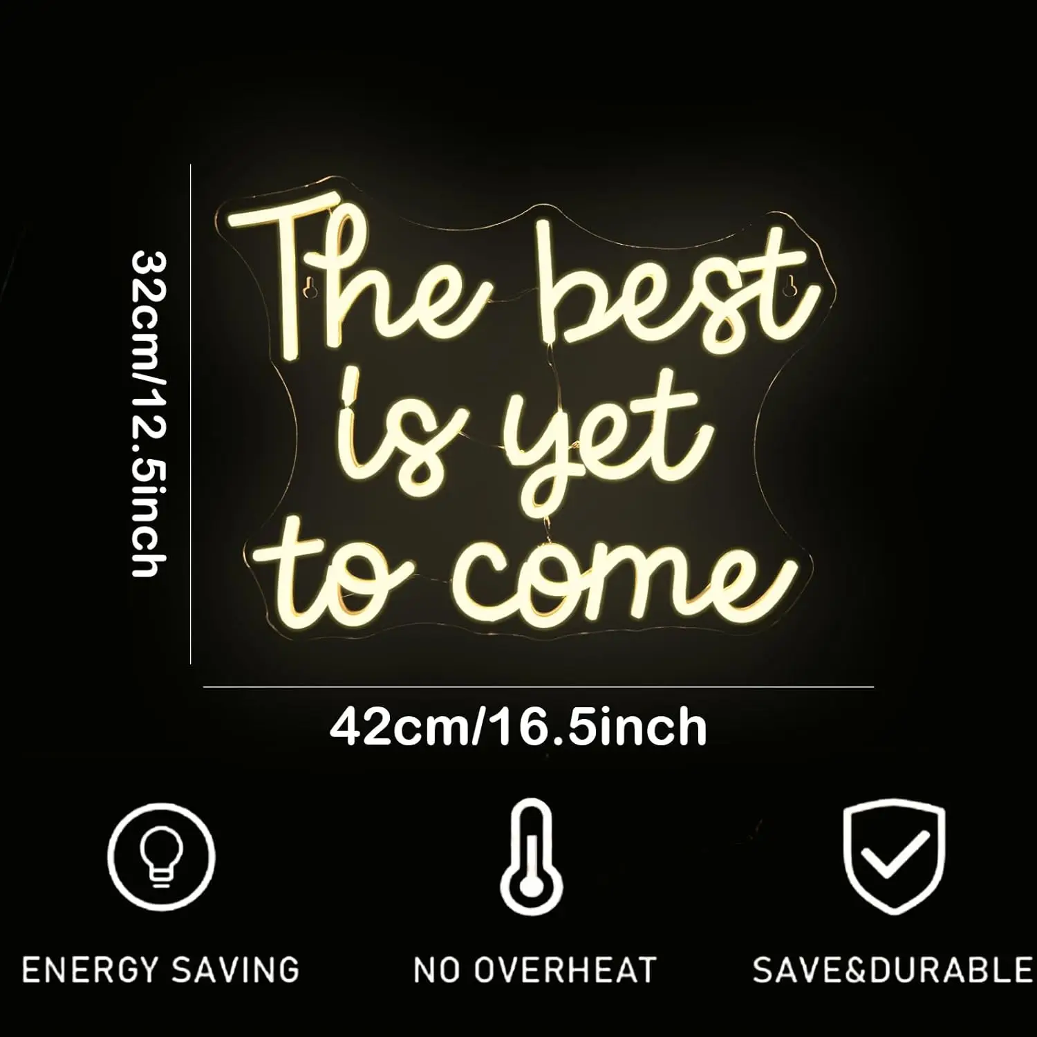 The Best Is Yet To Come Neon Sign Valentine's Day Led Neon Lights For Wall Decor Warm Light Up Signs For Classroom Bedroom Home