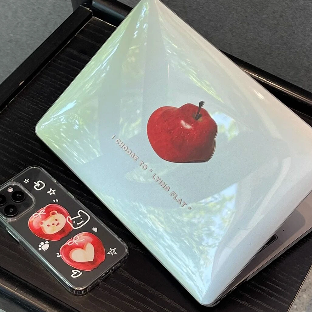 Red Fruit Clear New Laptop Case For Macbook 13Neo A3404 Air 13.6 M4 M3 M2 A2681 A3113 A3240 Air13.3 A1932 Air15 Protective Cover