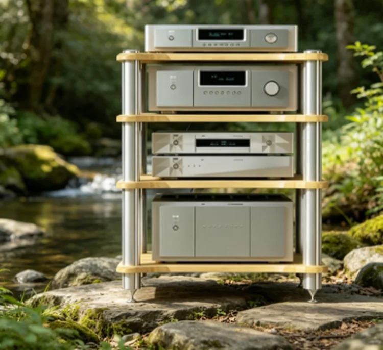 Split Shock-absorbing Sound Cabinet, Amplifier Stand Rack for KTV and Home Theater