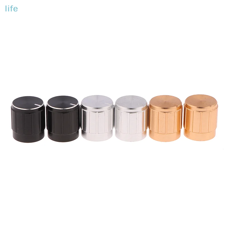 One 15*16mm Aluminum Alloy Potentiometer Volume Control Knob, Flower/D-Shaped, 6mm Inner Hole