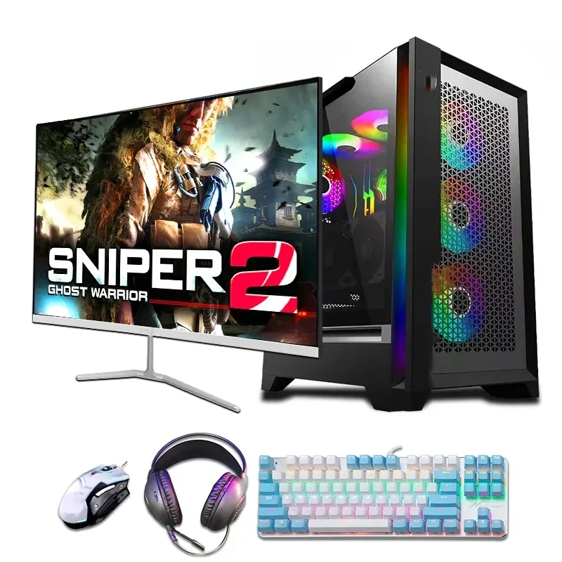 Game Desktop Host Core I3 I5 I7 CPU 8G RAM 120GB 256GB 512GB SSD Supply PC Gaming Desktop Computer met grafische kaart