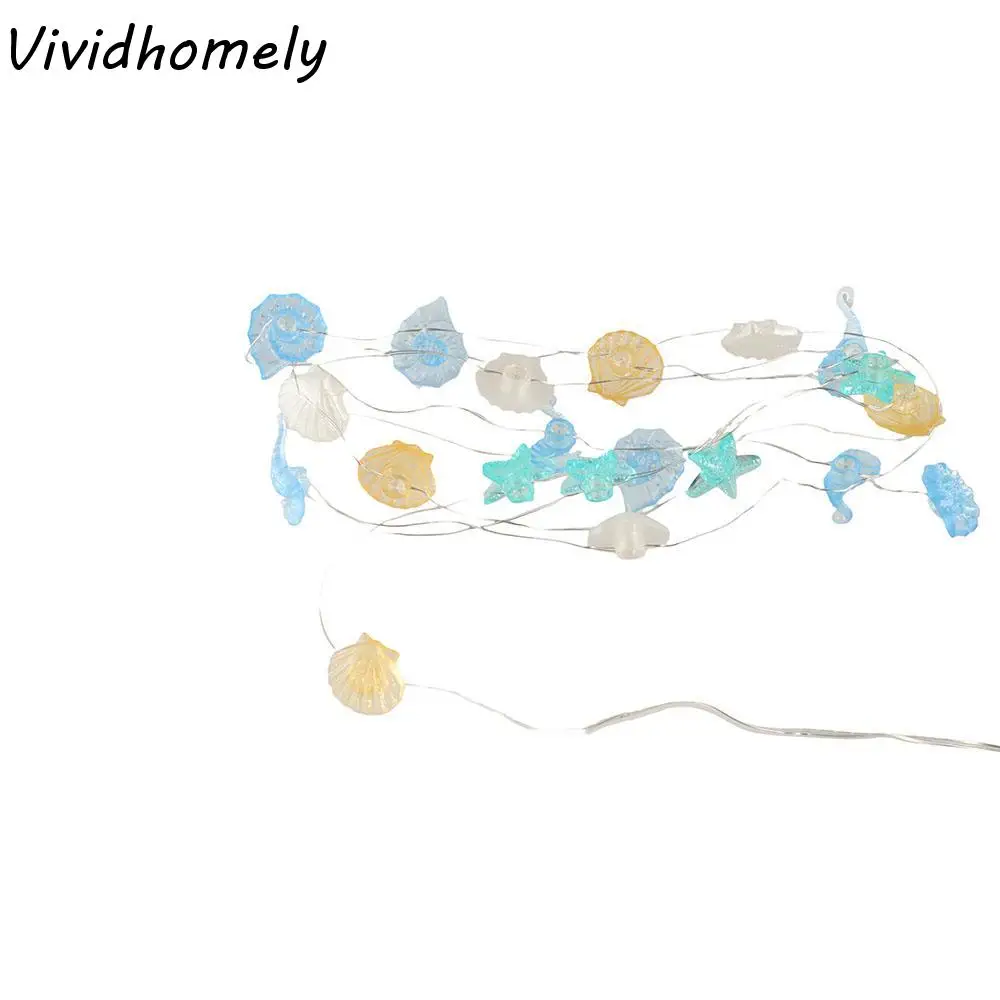 

Waterproof Ocean Fairy Lights Seashell Hippocampus Ocean String Light Conch Warm White Starfish String Lights Mermaid Birthday