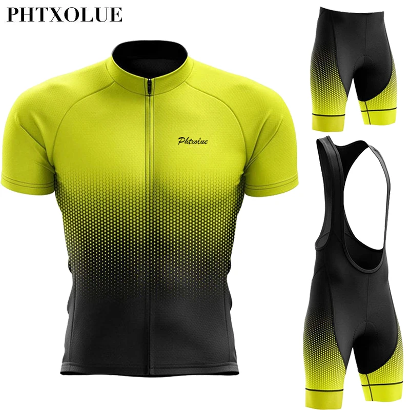 Phtxolue 2023 Cycling Set Men Cycling Clothing Anti-UV Breathable Women Bike Mtb Mountain Bicycle Wear Kit Cycling Jersey Suit