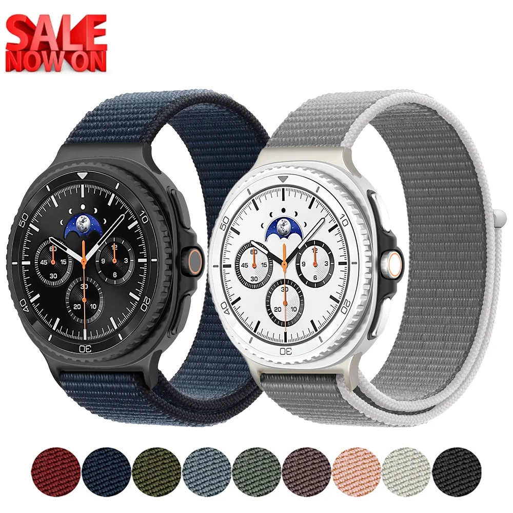 Nylon-Sportarmbänder für Samsung Galaxy Watch 8, klassisches Smartwatch-Zubehör, Handgelenk-Armband, Correa Galaxy Watch 8 40 mm 44 mm Band