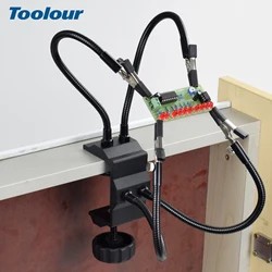 Toolour Desk Clamp PCB Alligator Clip Multi Soldering Helping Hand Third Hand Tool Soldering Station Holder for Welding Repair