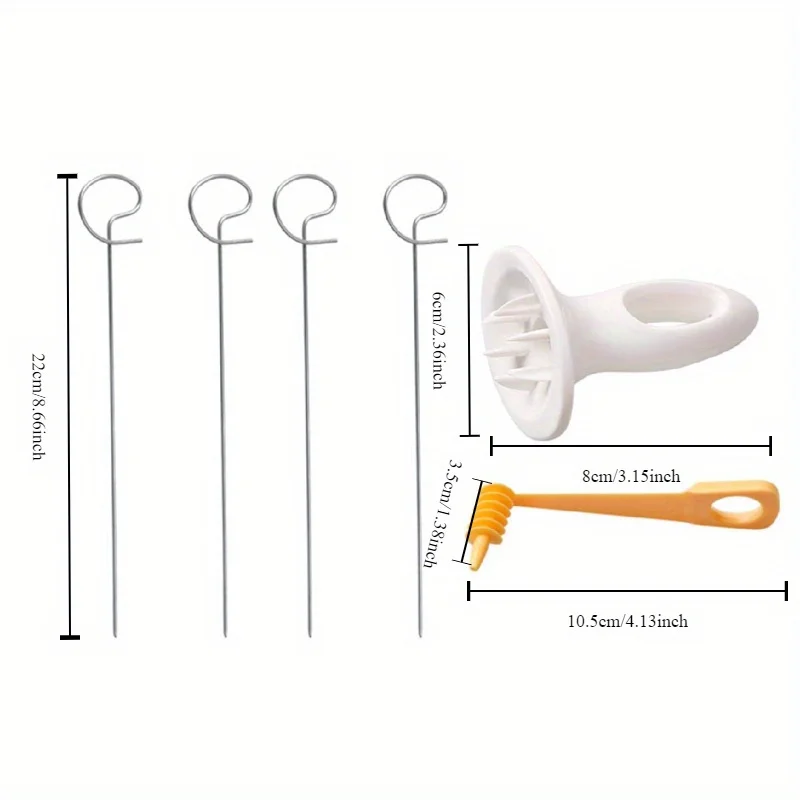 1 Set of Portable Potato Barbecue Skewer Tools, Suitable for Camping Potato Chip Machine, Potato Slicer, Potato Spiral Cutter