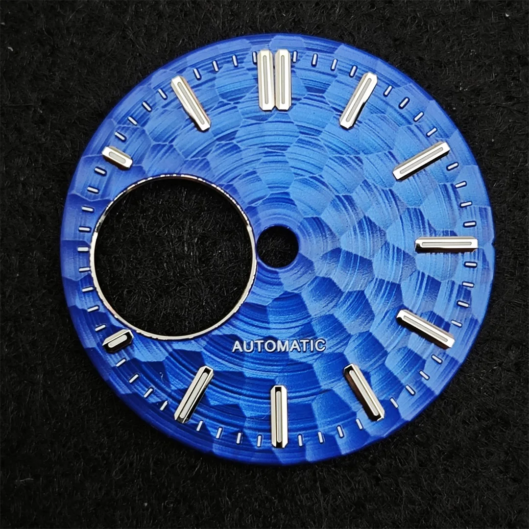 28.5 مللي متر ساعة الطلب NH35 الطلب الأخضر مضيئة ساعة وجوه ساعة اكسسوارات استبدال أجزاء لحركة NH38