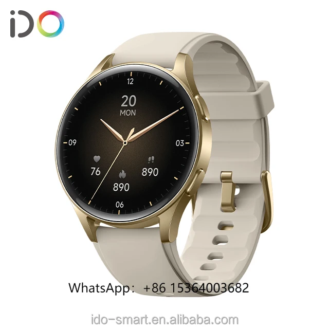 

TJXL-IP68 Waterproof GPS Smart Watch for Women 1.32 Inch AMOLED Display 466*466 Fitness Tracker Heart Rate Monitor 110+ Compass