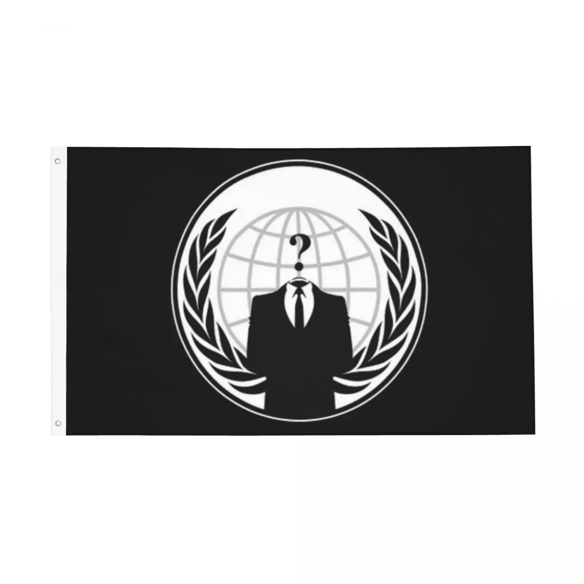 Anonymous II Unique Design Flag Decor 3x5FT Polyester Material Indoor Fade Resistant Flowy Bright