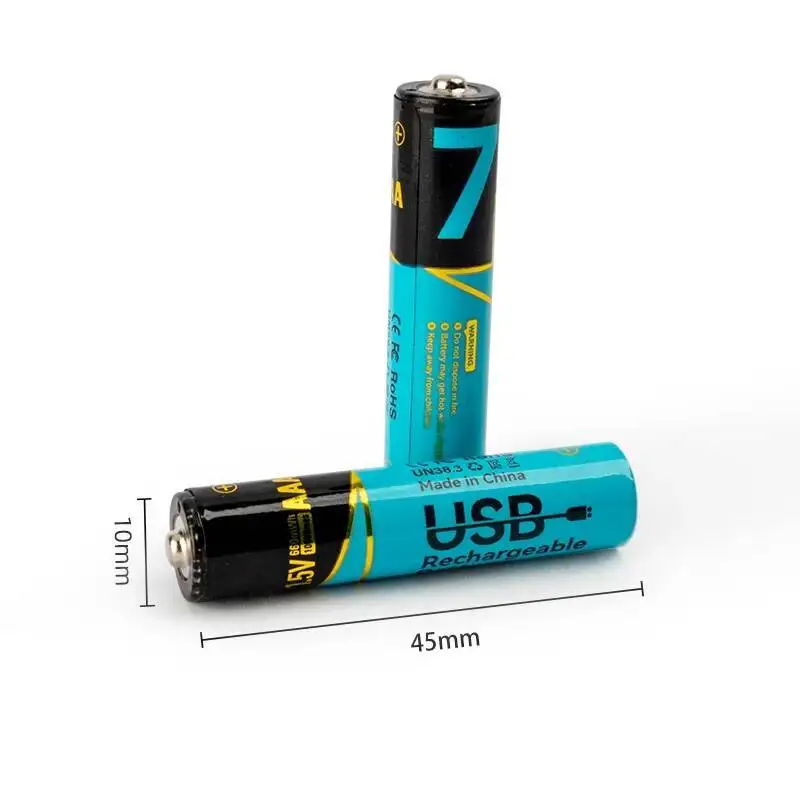 New AA lithium battery USB-C fast charge 3800 mAh high capacity | 1.5 hours fast charge | Special battery for wireless devices
