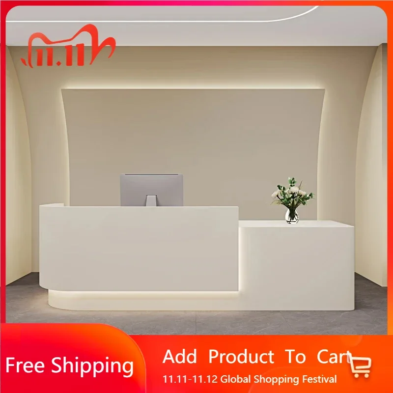 

Business Table Computer Desks Coffee Computer Distillation Wall Customer Center Counter Desk Motion Nordic Backyard Furniture