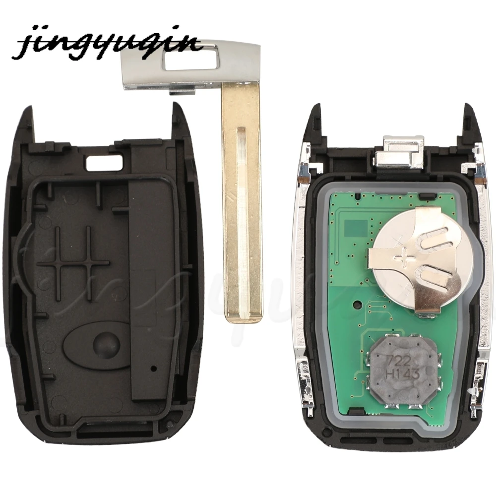 Jingyuqin 4 botones mando a distancia inteligente para coche Fob 433MHz ID47 Chip para Kia Sportage 95440-D9000/C6100