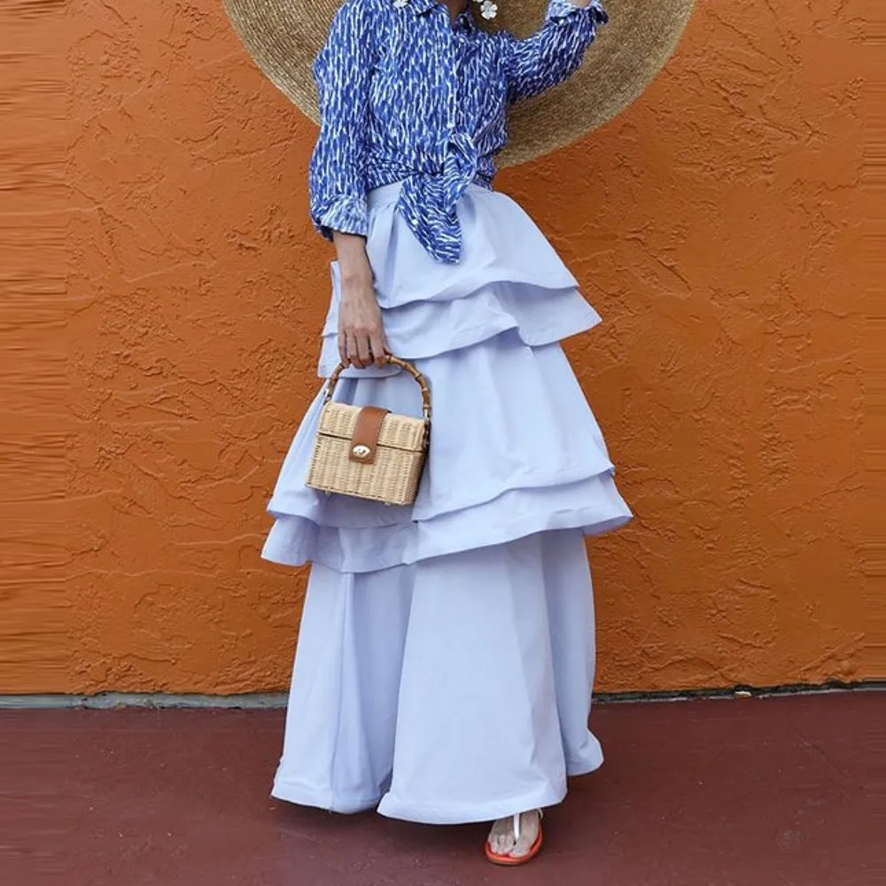 تنورة نسائية رسمية من Autuam لعام 2025 تنورة نسائية عالية الخصر متدرجة بدون تنورة ماكسي مثيرة للحفلات