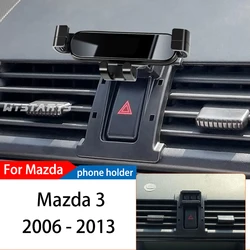 Car Phone Holder For Mazda 3 2006-2013 GPS Special Gravity Navigation Mobile Bracket 360 Degree Rotating Bracket Accessories
