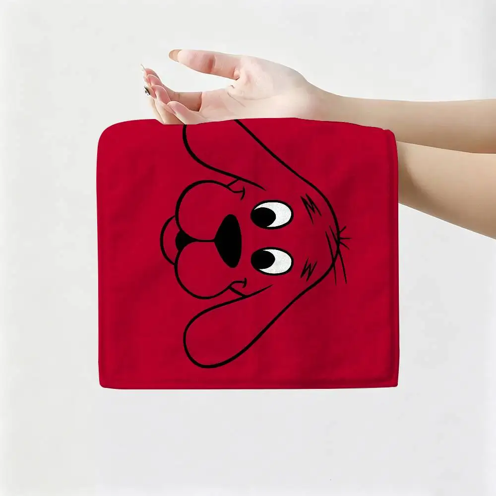 Cartoon Clifford the Big Red Dog Hanging Kitchen Towel, Polyester Cotton Material, Wear Resistant Hand Wiping Towel for Home view 6