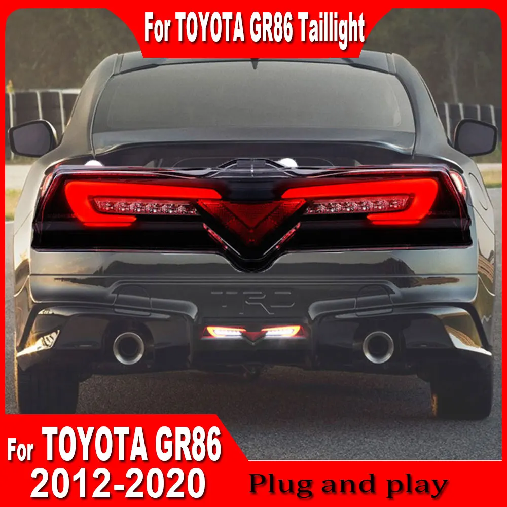 2pcs Tail Lights For Toyota GR86 Subaru BRZ 2020-2023 Full LED Rear bumper light Dynamic Turn Signal Light Tail Lamp Assembly