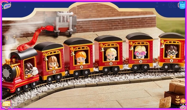 มินิโซ แฮร์รี่ พอตเตอร์ รถไฟฮอกวอตส์เอ็กซ์เพรส กล่องสุ่มฟิกเกอร์ ของตกแต่งโต๊ะ ของสะสม ของขวัญสำหรับแฟนๆ
