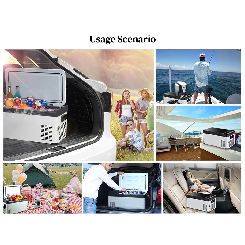 Car Cooler Fridge 40 Liter  12v Dual Room Compressor Car Mini Fridge and Refrigerator Usb Portable Freezer Refrigerator