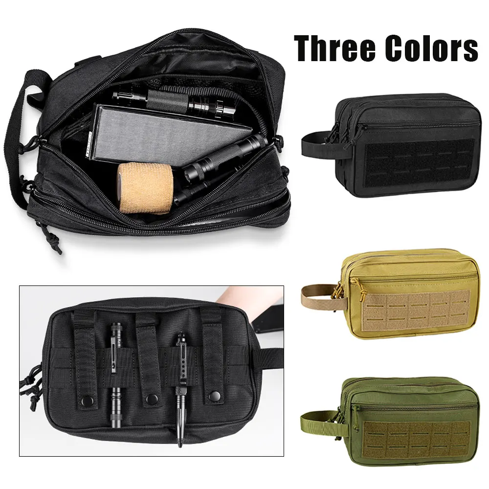 900D Tactical Molle Toiletry Pouch EDC Admin Pouch Gear Backpack Waist Bag Modular Organizer Tool Bag for Outdoor Hunting Hiking
