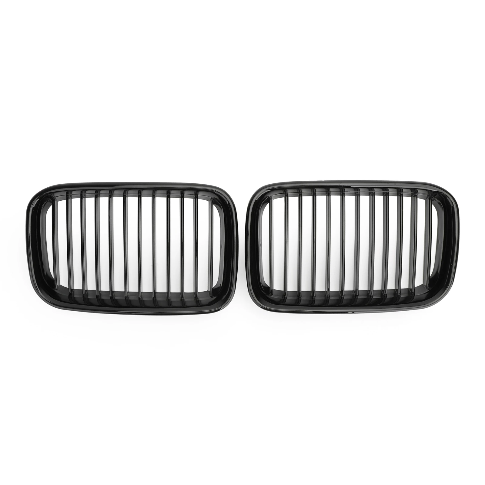 Pair Glossy Black Kidney Sport Hood Grill Grille For 1992-1996 BMW E36 318i 325i