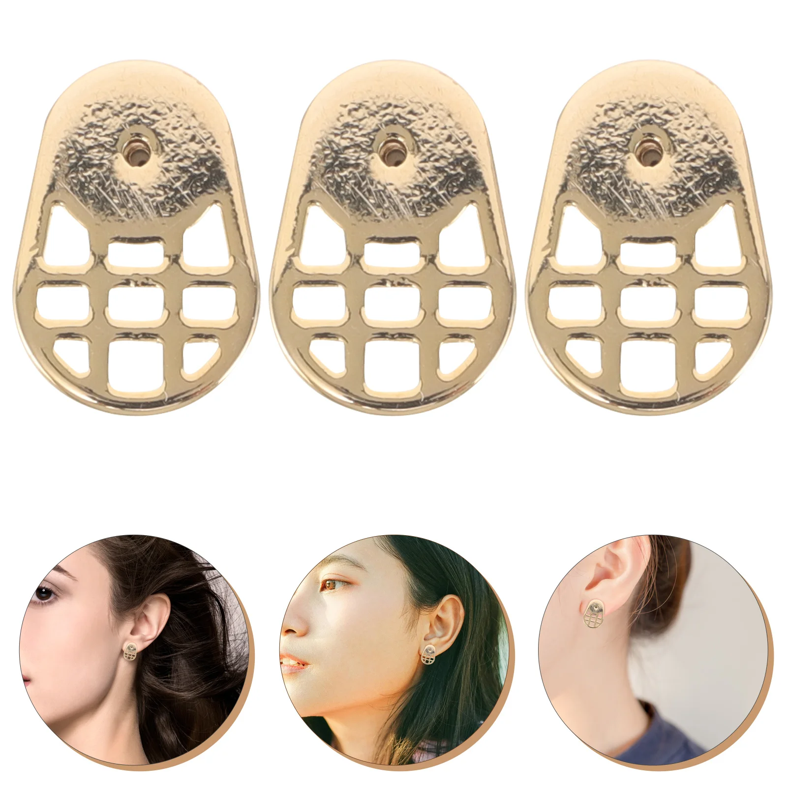 

6Pcs Earring Lifters Droopy Ears Support Metal Backs Secure Locking Stoppers DIY Accessories Heavy Earring Support Backs