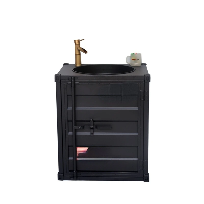 

Industrial Wind Container Creative Wash Basin Basin Cabinet Combination Integrated Wash Basin Bar Column Type Wash Basin
