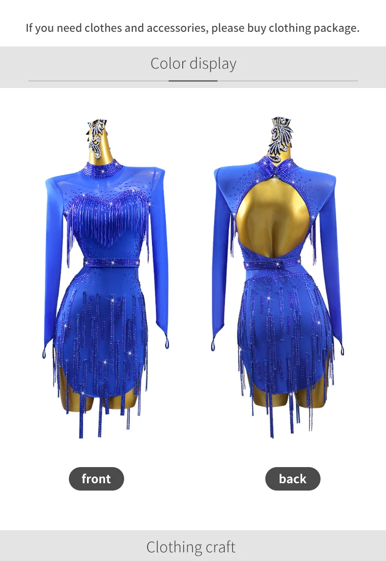 2026 Lateinamerikanische Tanzkleidung Mädchen Elegantes Partykleid Damen Abendkleid Kabarettanz-Set Damen Wettbewerbs- und Amerikanisches Übungskostüm – Detail 5