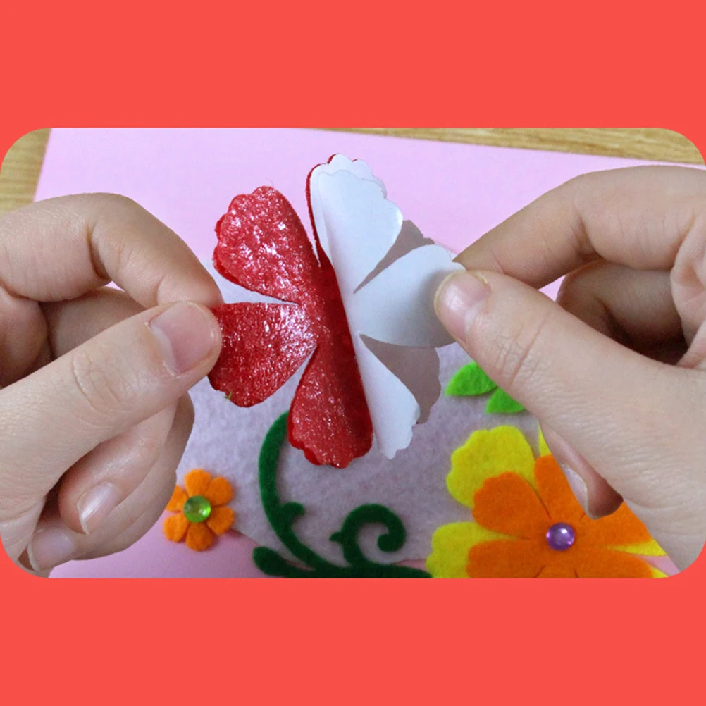 

4 Pcs Greeting Card Material Package Folded Matching Envelope Making Kit Handmade Cards DIY Kids Craft Eco Develop