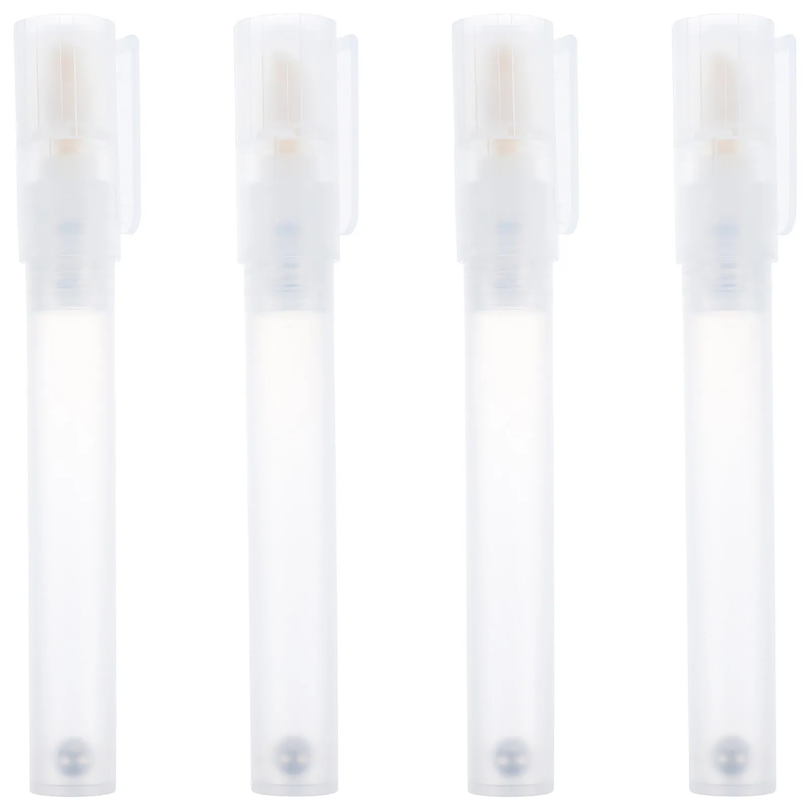

4Pcs Empty Paint Marker Shells Refillable Paint Pens for Art Projects School Supplies Clear Barrel for Ink Level Monitoring
