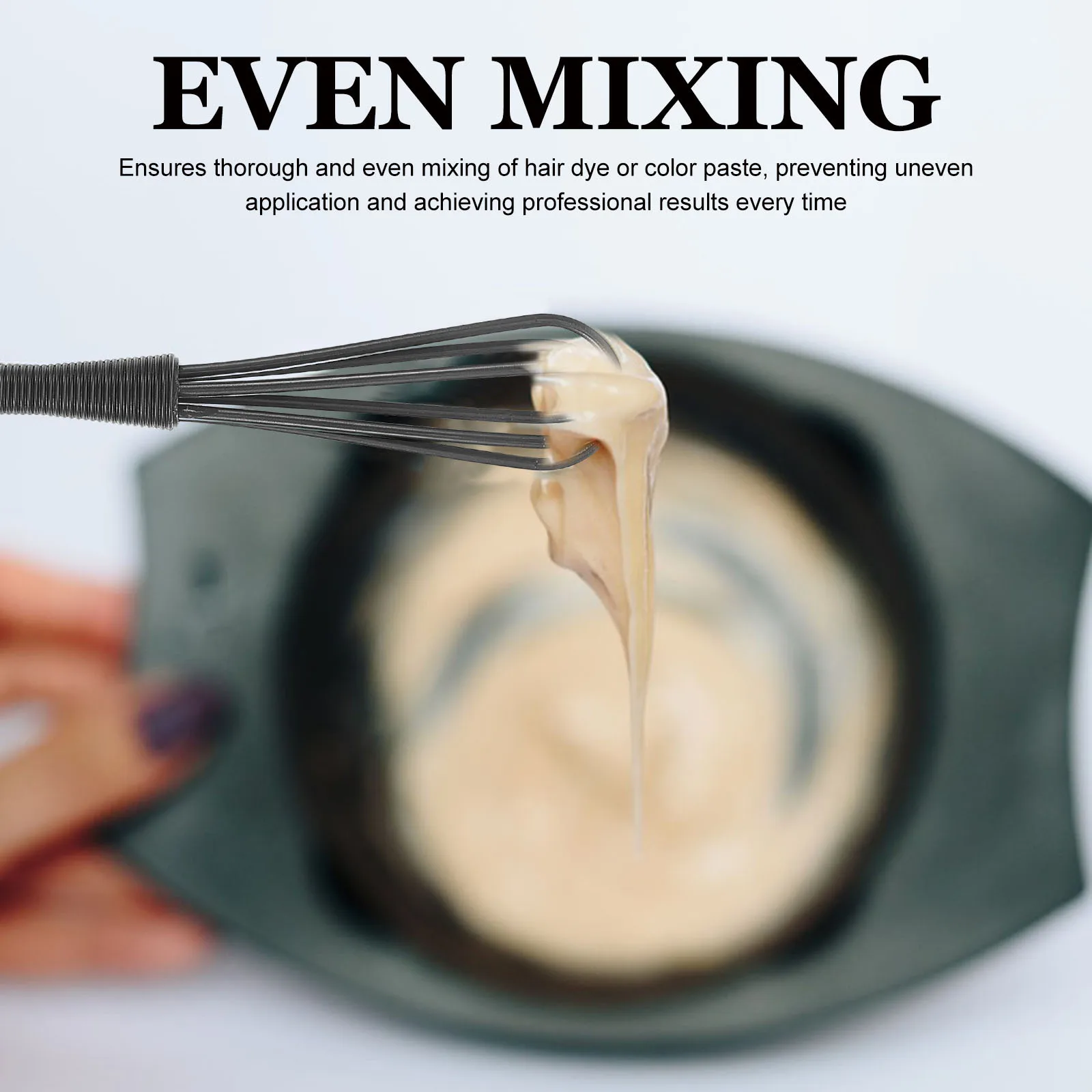 ชุดอุปกรณ์ผสมสีผม 5 ชิ้น แบบมินิ พร้อมที่ตีพลาสติก อุปกรณ์ครัว ที่ตีไข่ ครีม เครื่องปั่นอเนกประสงค์