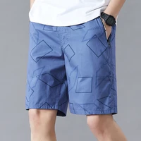 Shorts d'été pour hommes, pantalon en coton à hauteur du genou, motif à carreaux, style golf, fermeture éclair, poche, coupe décontractée, shorts de jogging Y2K pour la plage et la baignade 3