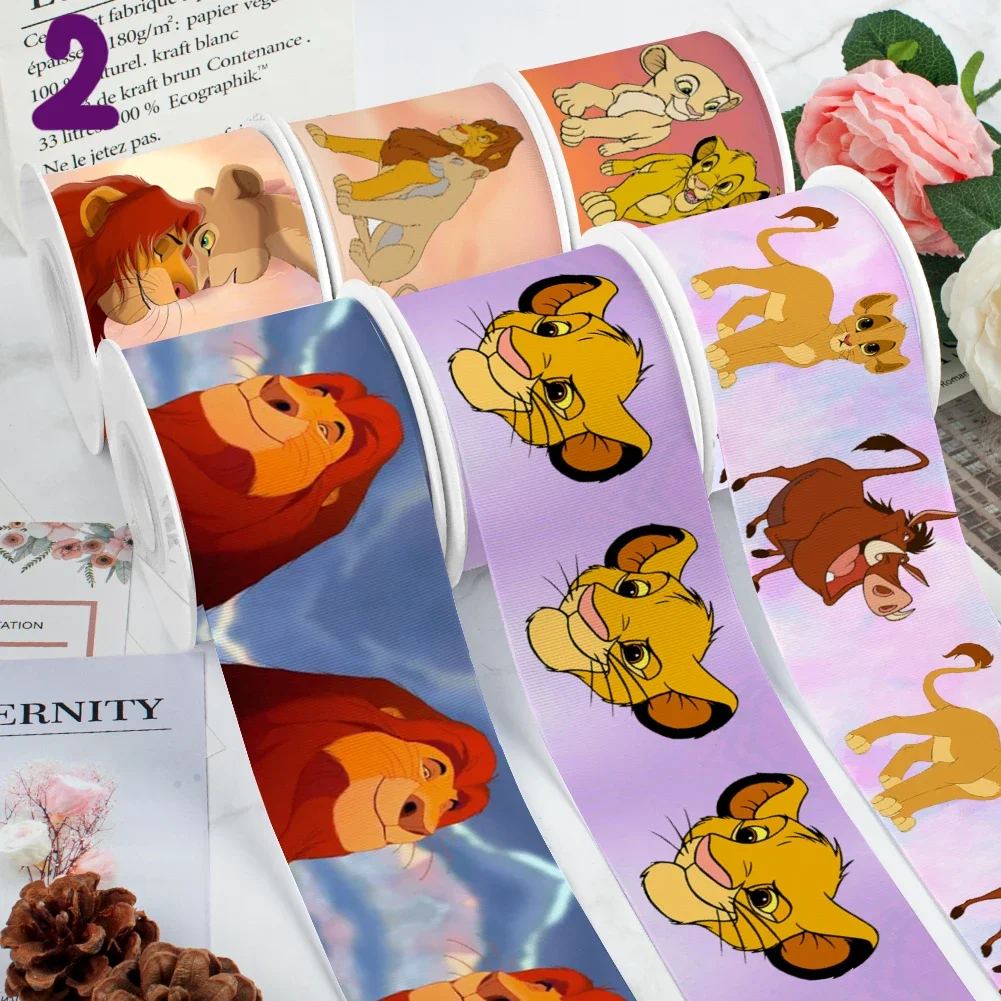

5 Yards Disney The Lion King Simba Design Printing Grosgrain Ribbon For DIY Hair Bows Diy Craft Supplies