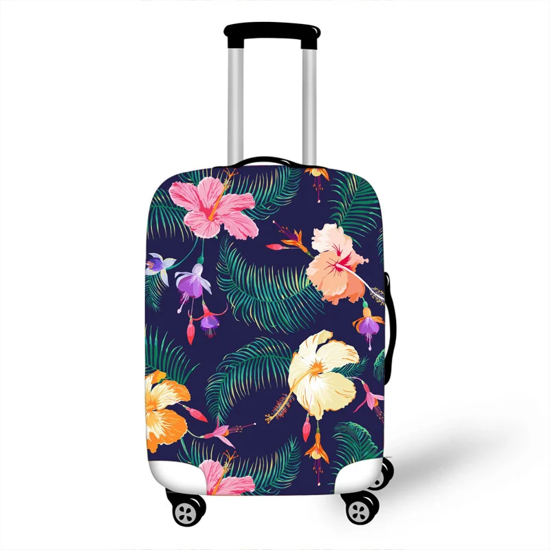 Fashion Flowers Grass Print Luggage Cover for Travel Accessories Anti-dust Suitcase Protective Covers Elastic Trolley Case Cover