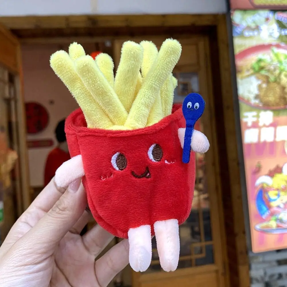 Hamburger Plush Doll Keychain Chicken Leg Cheese Stuffed Toys Key Chain Gifts Schoolbag Accessories Car Key Ring Decoration