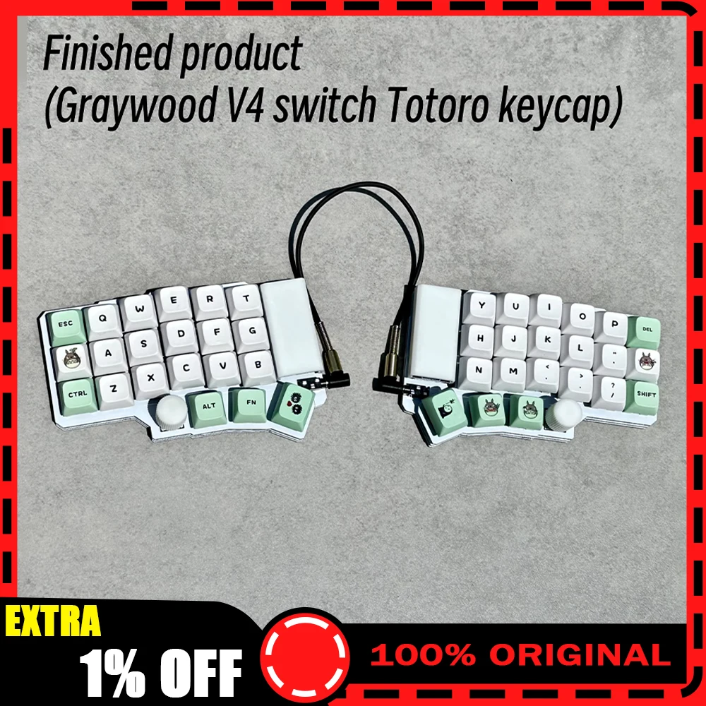 

Silakka44 Split Keyboard Wired Hot Swap Support Qmk/Vial Keyboard Kit Ergonomics Rp2040zero Customized Pc Gamer Accessories