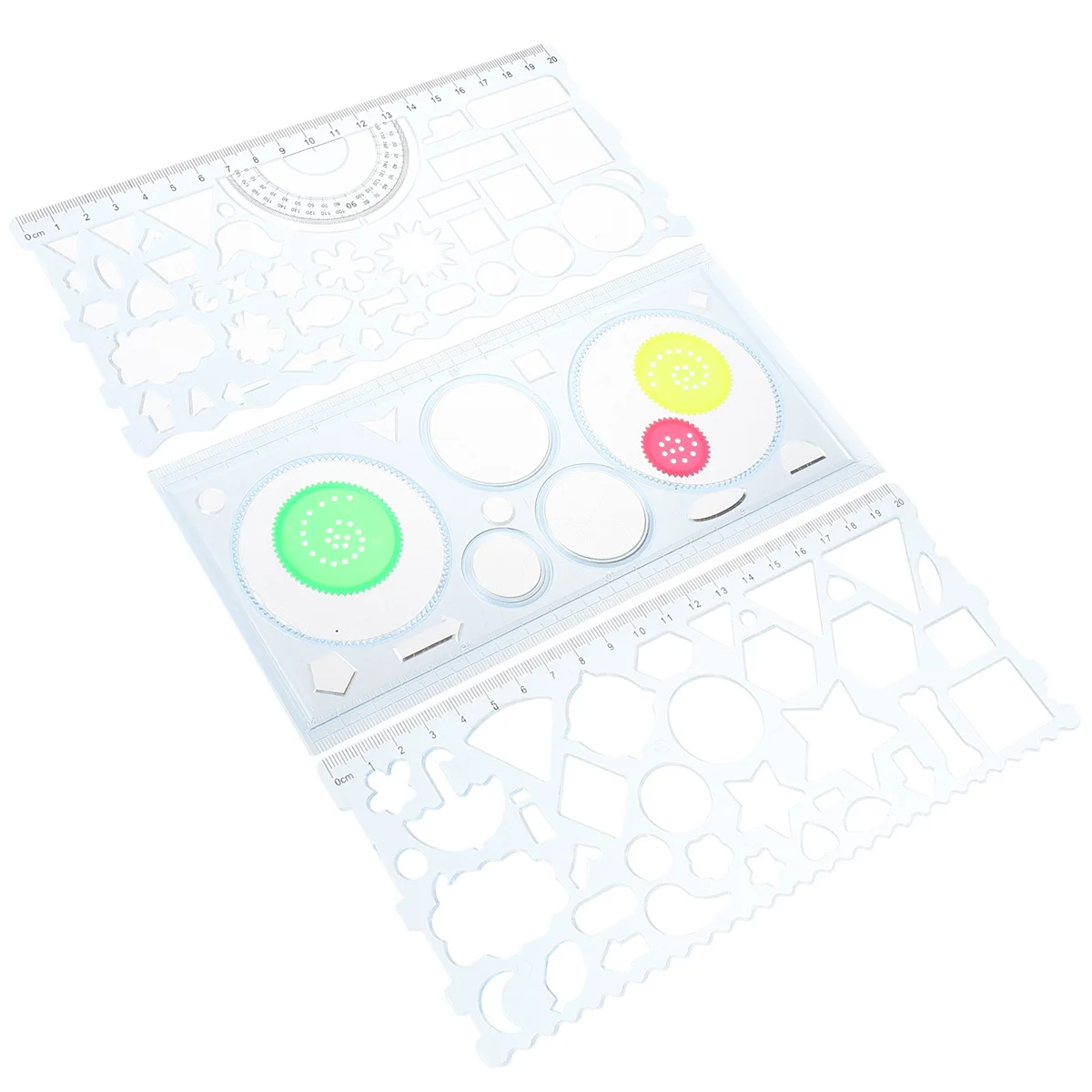 

3 Pcs Geometric Drawing Tool Cute Stationery Ruler Multifunctional Kids Toy Creative Set Educational Graphics Template