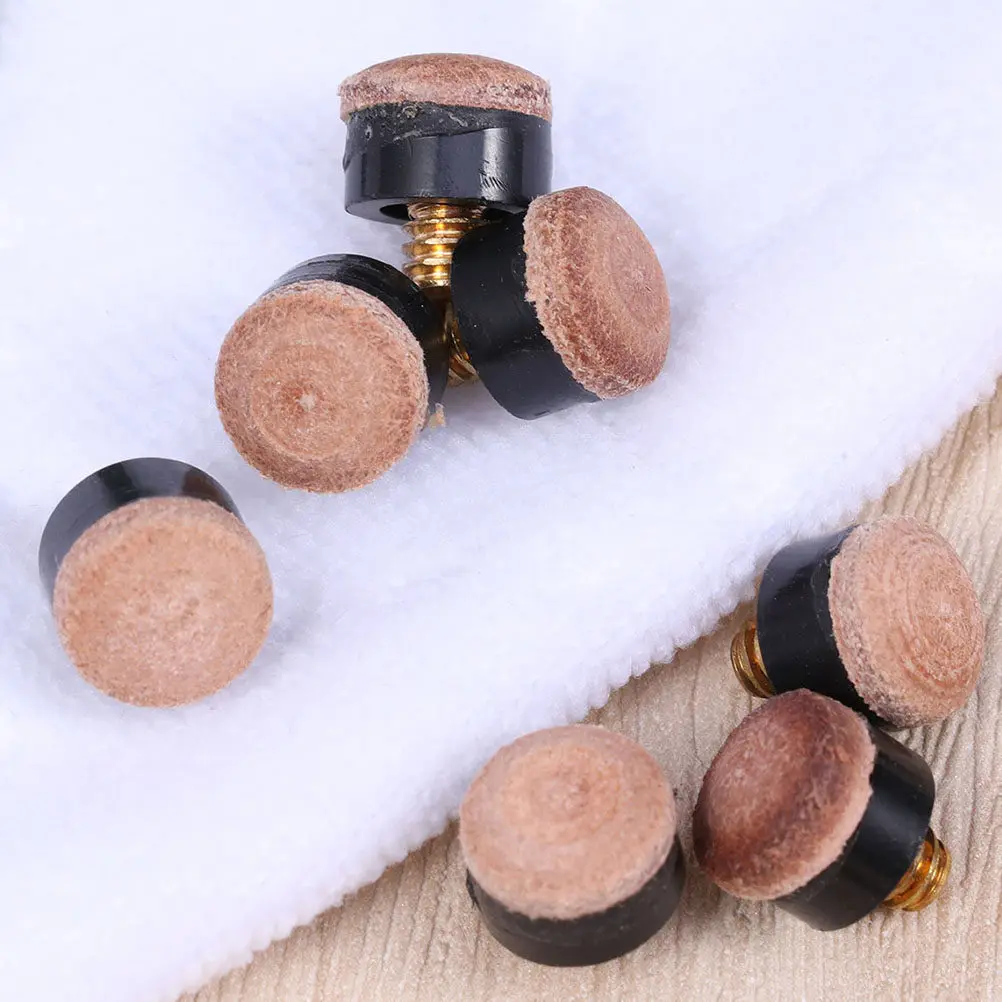 

20Pcs Cue Tips Screw-on Replacement Hard Tips for Billiard Cues American Style Pool Snooker Supplies Billiard Supplies