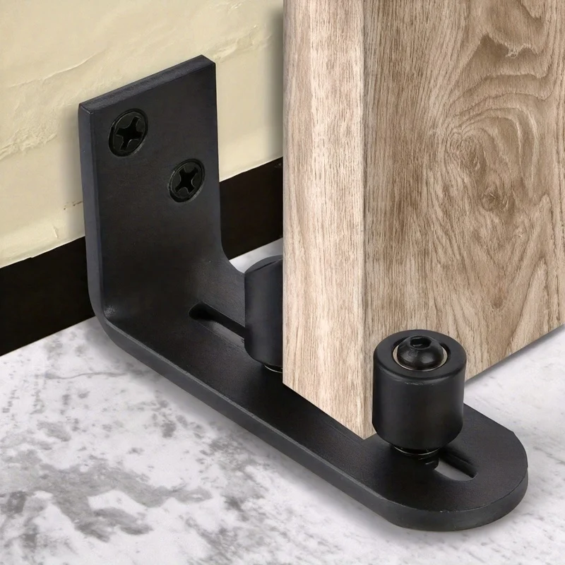 Barn Door Floor Rails Roller Rails Struts - Slide Adjustable Double Roller for Flush Roller Slide
