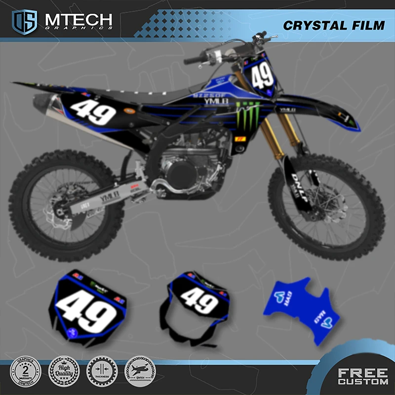 

Наклейки для мотоцикла DSMTECH, графические наклейки для Yamaha YZ450F YZF 450 2018-2022 YZ250F YZF250 2019 2020 2021 2022 2023 004