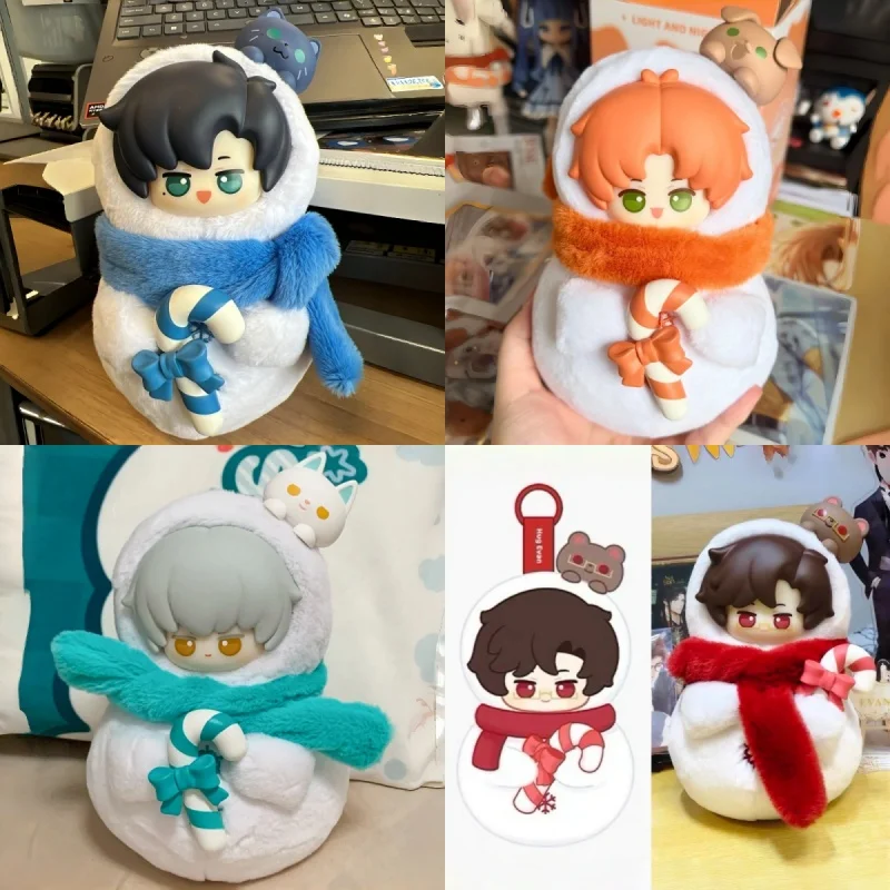 

In Stock Genuine Light And Night Warm Snow Hug Series Enamel Plush Doll Keychain With Sariel Osborn Evan Charlie Collectible Toy