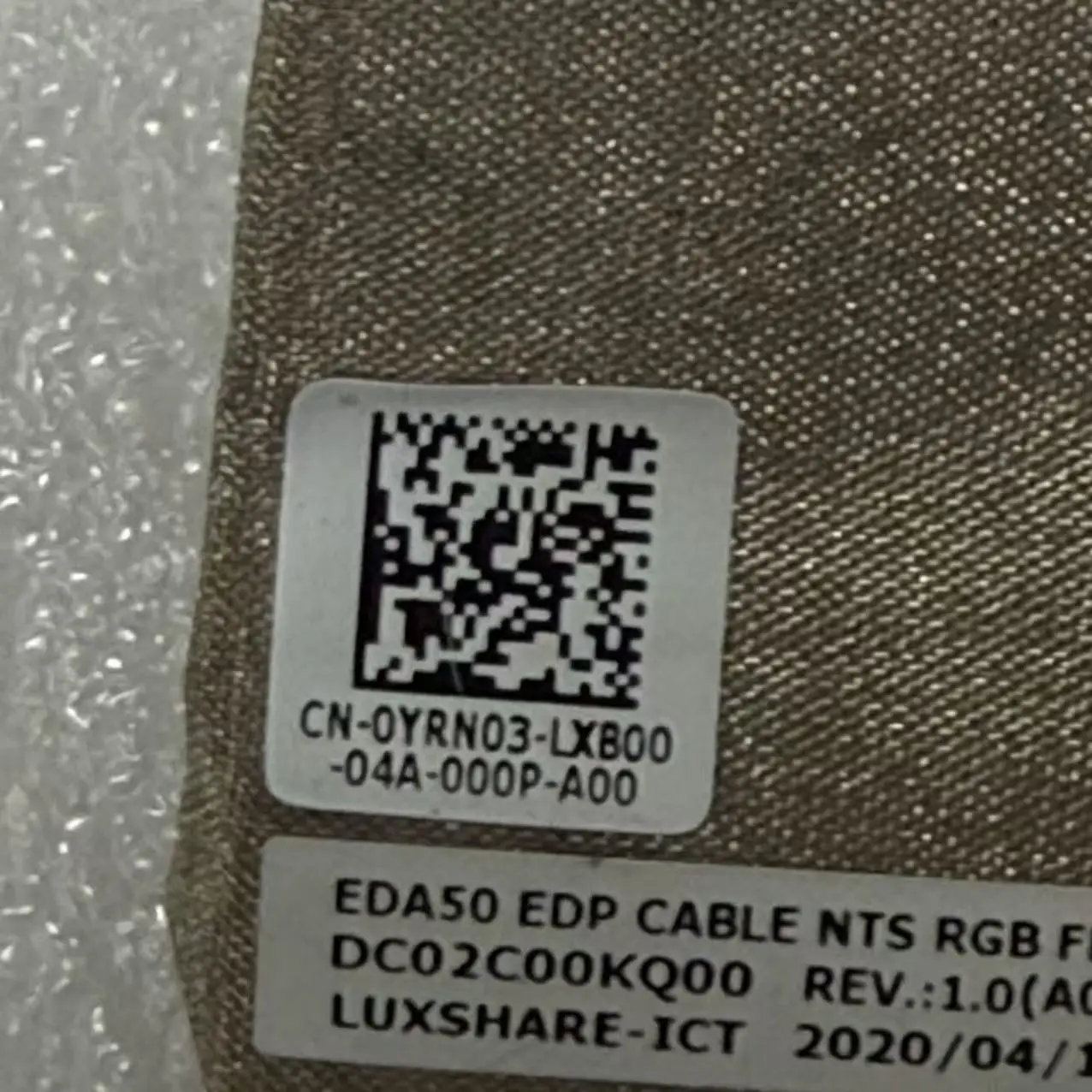Original For Dell Precision 7530 M7540 EDA50 EDP CABLE NTS RGB FHD LVDS CABLE ﻿0YRN03 Test ok