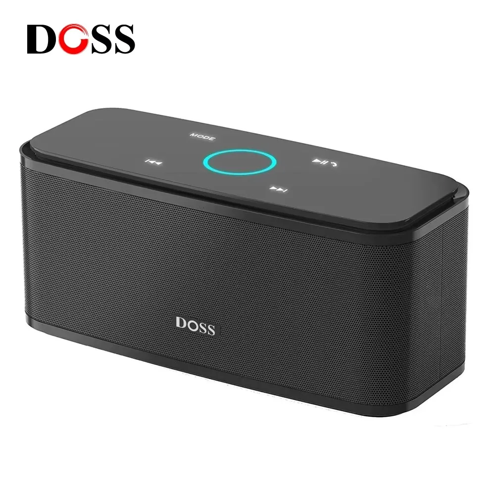 

DOSS Bluetooth-динамик SoundBox, звуковая коробка с сенсорным управлением, HD-звук 12 Вт, водонепроницаемость IPX5, встроенный микрофон, портативный динамик без помощи рук