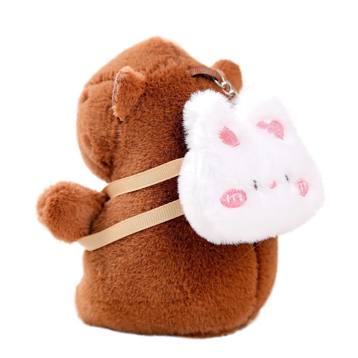 Schattige Capibara pluche pop hanger sleutelhanger konijn kikker rugzak pluche gevulde pop cartoon Capybara sleutelhanger kinderen verjaardagscadeau