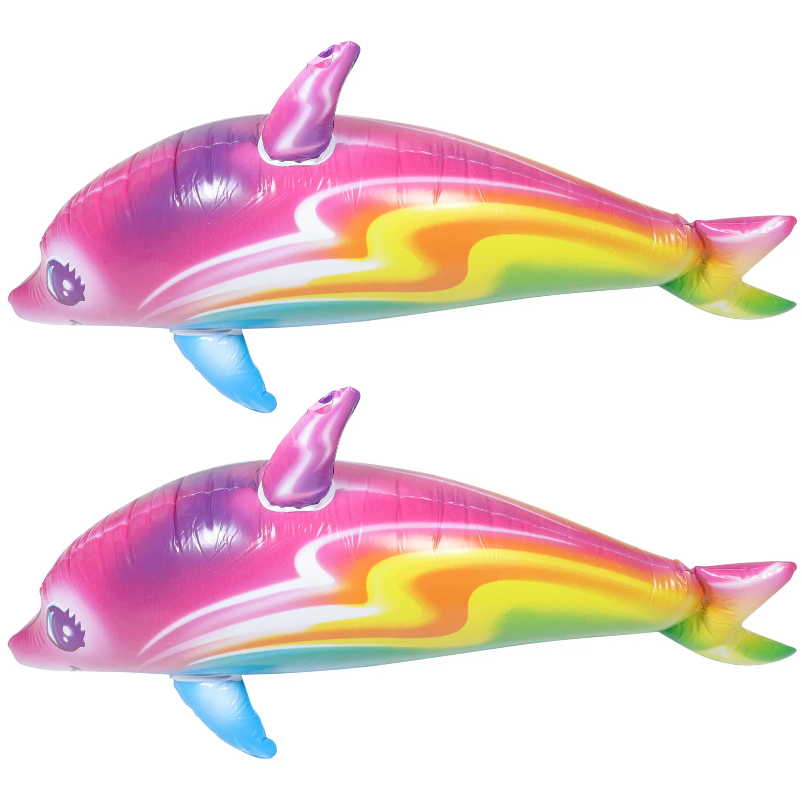 2 Pcs Animal Helium Balloons Inflatable Dolphin Party Favors Toy Kids Beach Toys Child Mermaid