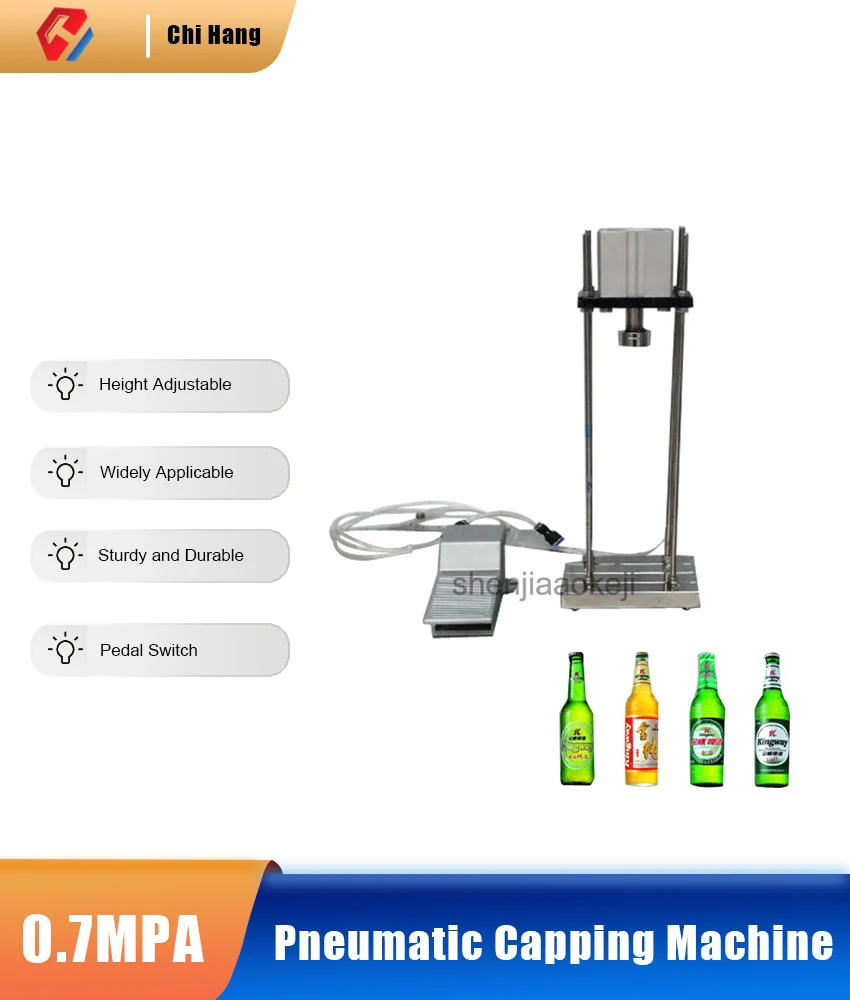 

Manual Capping Machine Cap sealing machine Semi-automatic Commercial Pneumatic beer capping machine Household Beer Bottle Capper