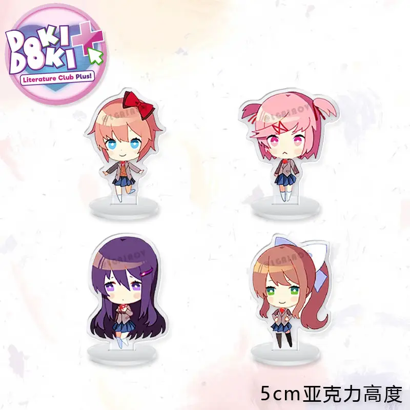 Doki-placa de Club de literatura, decoración de escritorio, Monika de pie, colección Sayori, Accesorios de adorno, muñeca acrílica Natsuki, modelo Yuri