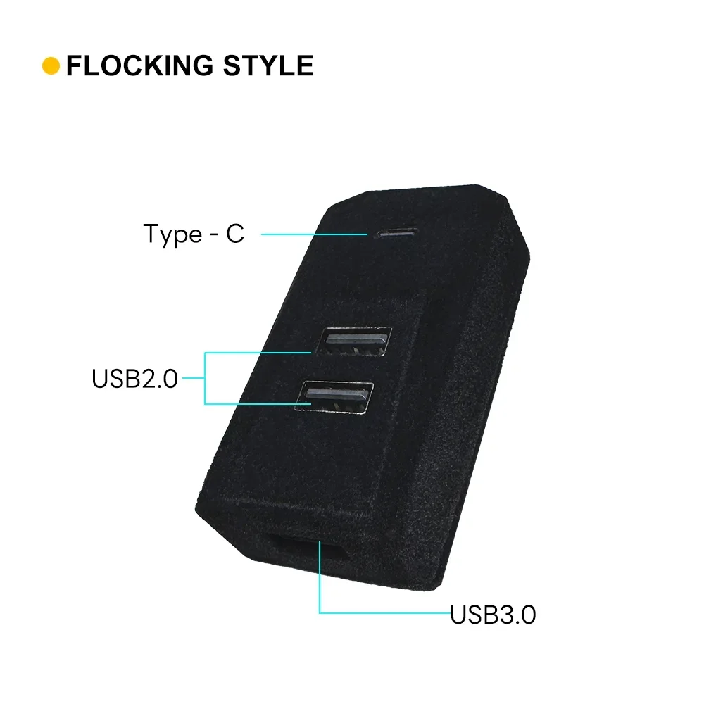 Glovebox USB Hub For Tesla New Model Y Launch Juniper 2025 Model 3 Highland 2024 Type-C Port Splitter Docking Station Data