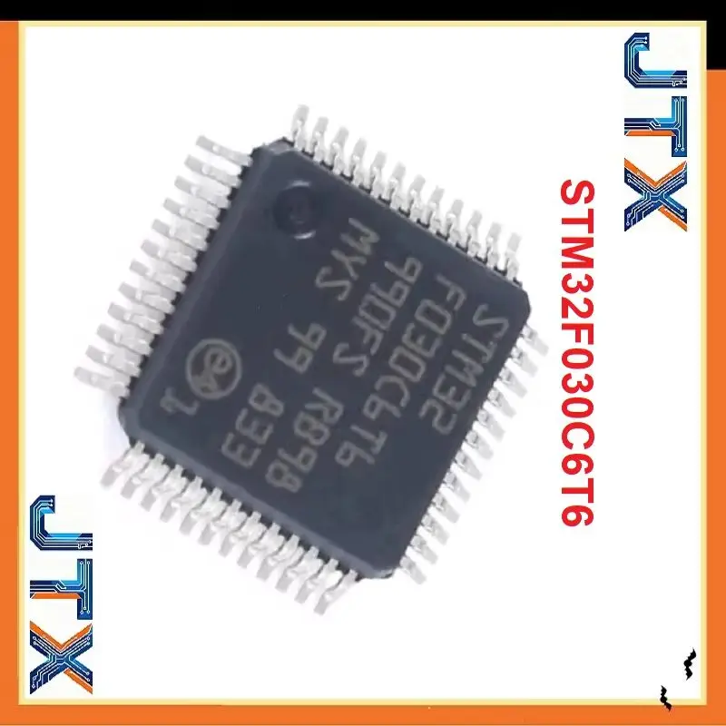 10PCS/LOT Value-line Arm®-based 32-bit MCU  STM32F030 STM32F030C6T6 LQFP-48