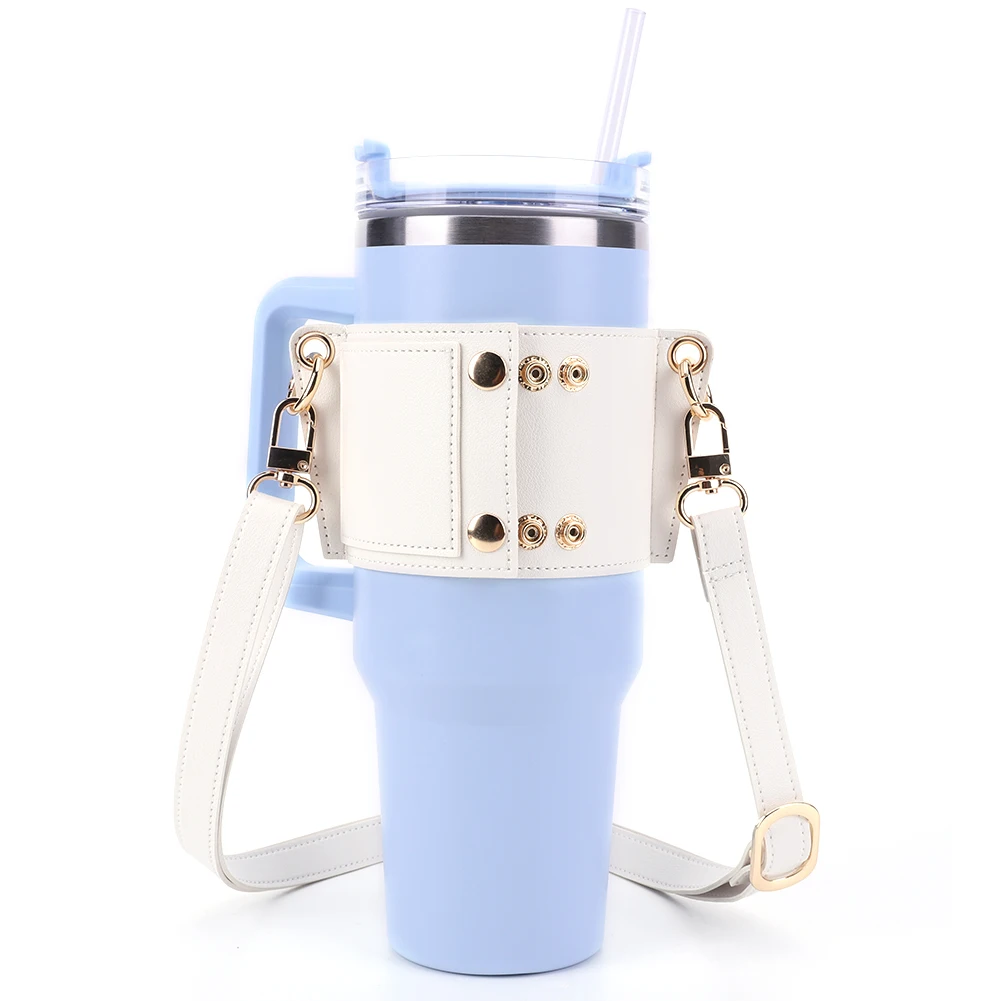 Wasserflaschenhalter, PU-Leder, Wasserflaschenhalter, Wasserflaschentasche, Träger, Flaschenschlinge, Halter für Stanley 30oz und 40oz Tumbler